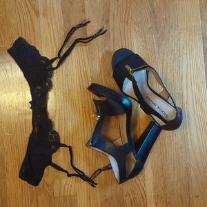 Victoria's Secret Medium/Large Garter Belt Black